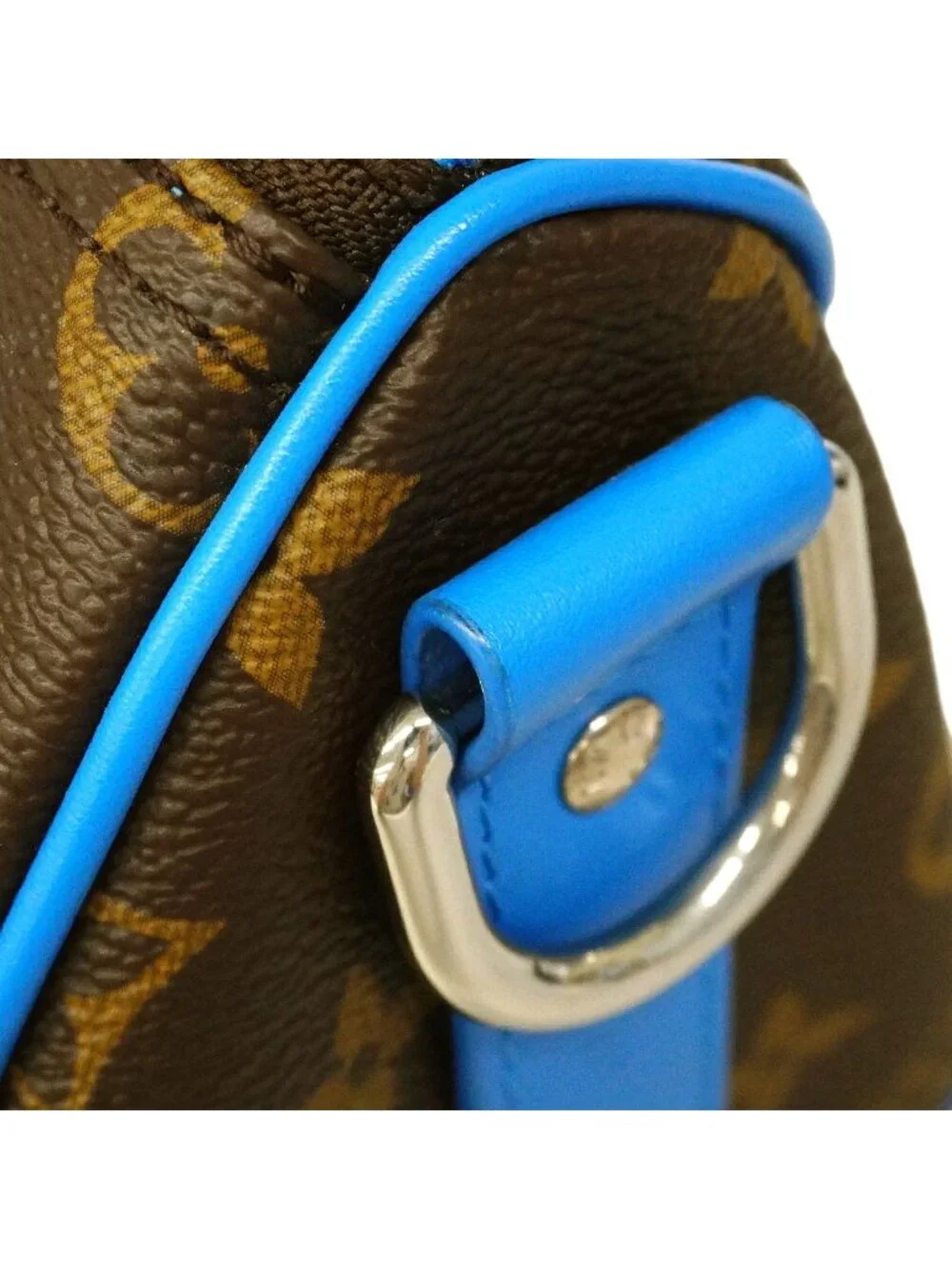 Louis Vuitton Handbag Monogram Keepall Bandouliere 25 Brown Gaston Blue 2-Way